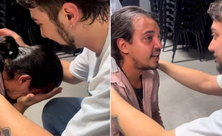 Robson Duarte recebeu oração do evangelista Luca Martini. (Foto: Instagram/Reprodução/Luca Martini).