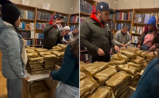 Cristãos embalando as Bíblias para a ação. (Foto: Reprodução/Instagram/Pedro Zorrilla)