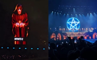 O grupo de metal Bring me the Horizon realizou satanismo explícito no Allianz Parque. (Foto: Reprodução/YouTube/girodo).