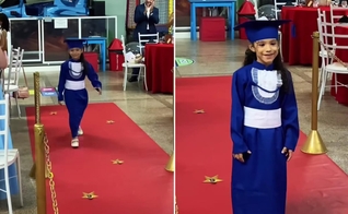 Manuela demonstrou fé em sua formatura da educação básica. (Foto: Reprodução/Instagram/Vanessa Marques).