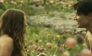 Adão e Eva da novela Gênesis da Record. (Foto: Imagem ilustrativa/Reprodução/YouTube/Record Cabo Verde).