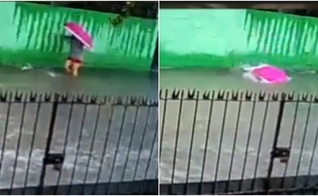 Maria Adriana Ferreira foi engolida por um grande bueiro aberto. (Foto: Reprodução/YouTube/CNN Brasil).