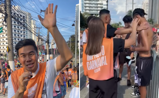 Juliano Son e voluntários em ação evangelística no Carnaval de SP. (Captura de tela/Instagram/Juliano Son)