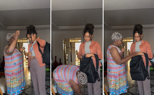 Luana Palmier recebe oração de sua mãe, conhecida como Irmã Uda. (Captura de tela/Instagram/Luana Palmier)