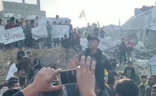 Palestinos fazem protestos anti-Hamas em Gaza. (Captura de tela/YouTube/BBC)