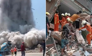 O forte terremoto atingiu Mianmar e a Tailândia. (Foto: Reprodução/Instagram/Hoje no Mundo Militar/Facebook/RFA Burmese).