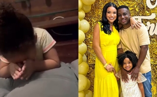 Rebecca orou com fé pela cura do pai, Leonardo. (Foto: Instagram/Flávia Joyce).