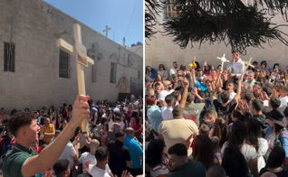 Cristãos palestinos celebram a ressurreição nas ruas da Cisjordânia. (Captura de tela/Instagram/eastern_christians)