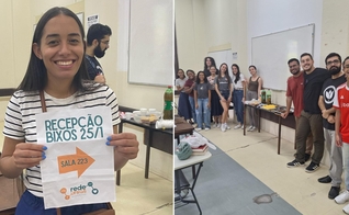 O grupo universitário cristão REDE ofereceu acolhimento aos novos estudantes. (Foto: Divulgação/REDE).