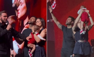 Nadja e o esposo apresentaram José ao Senhor. (Foto: Reprodução/Instagram/Nadja Haddad).