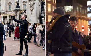 Jovens evangelizando em Londres. (Foto: Reprodução/Instagram/Luca Martini).