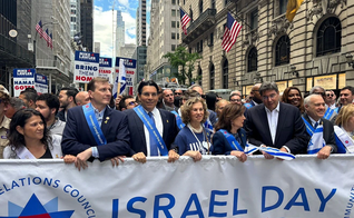 Marcha no ‘Dia de Israel’ em Manhattan, em 18 de maio de 2025. (Foto: Missão Israelense nas Nações Unidas).
