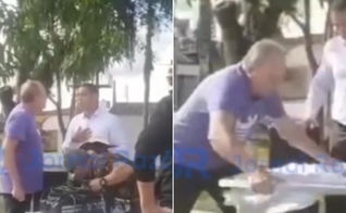 O morador ameaçou e tentou agredir os pastores. (Foto: Reprodução/Instagram/Jornal Razão).