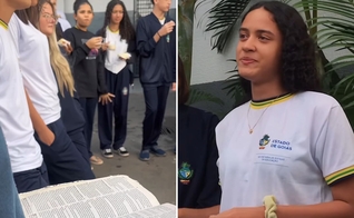 O evangelismo na escola. (Foto: Reprodução/Instagram/Cassiano Felix)