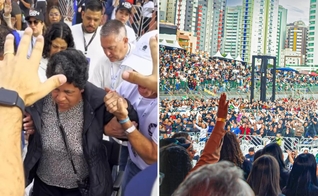 O “Milagres Maringá” atraiu mais de 25 mil pessoas. (Foto: Reprodução/Instagram/Yudi Tamashiro/Instagram/Milagres Maringá).