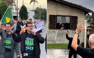 Os cristão fizeram uma passeata evangelística em Criciúma. (Foto: Reprodução/Instagram/Clebison Bandeira).