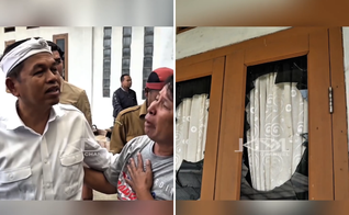 Governador de Jabar visitou a casa invadida e atacada em Cidahu. (Captura de tela/Instagram/sukabumi_satu)
