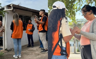 Alunos de um centro de treinamento missionário evangelizaram em Blumenau. (Foto: Instagram/CIADESCP).