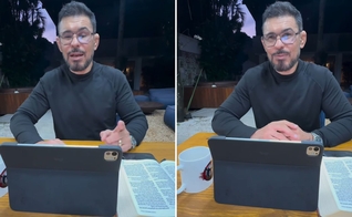 Minotauro ministrando a Bíblia. (Foto: Reprodução/Instagram/Rodrigo Minotauro)