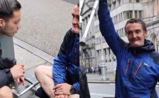 O evangelista Lucas Sandoval orou pelo homem que não podia andar. (Foto: Reprodução/Instagram/Lucas Sandoval).