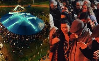 A cruzada foi realizada pela missão Aviva em parceria com todas as igrejas locais de Lajeado. (Foto: Reprodução/Instagram/Lucas Teodoro).