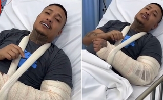 João Igor no hospital. (Foto: Reprodução/g1)