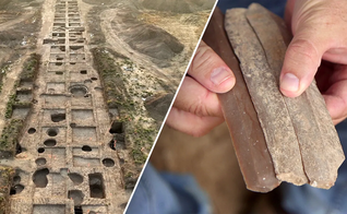 Arqueólogos mostram detalhes das lâminas e fábrica no sul de Israel. (Foto: Autoridade de Antiguidades de Israel)