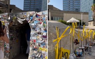 Réplica de um túnel de Gaza instalada na Praça dos Reféns. (Captura de tela/Instagram/ ap.isaqueoficial)