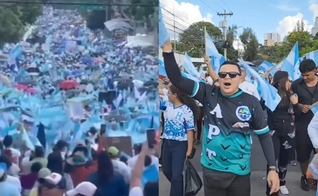 A caminhada de oração uniu evangélicos e católicos para orar pelo país. (Foto: Reprodução/Instagram/Gabriel Ferrigno/Reprodução/Instagram/Kairos FM).