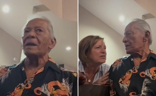 O idoso na igreja. (Foto: Reprodução/Instagram/Jack H Sadler)