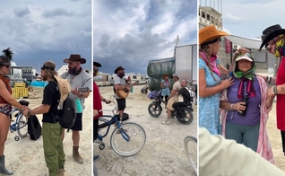 Os cristãos evangelizando no festival. (Foto: Reprodução/Instagram/Philip Renner)
