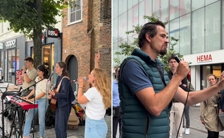 O evangelismo nas ruas de Breda. (Foto: Reprodução/Instagram/Jelthe Kloens)