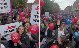 A Marcha para Jesus em Dublin. (Foto: Reprodução/Instagram/Marcio Rodrigues)