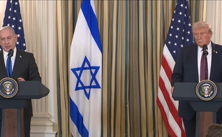 Presidente Trump participa de uma coletiva de imprensa com o Primeiro-Ministro do Estado de Israel. (Captura de tela/YouTube/White House) 