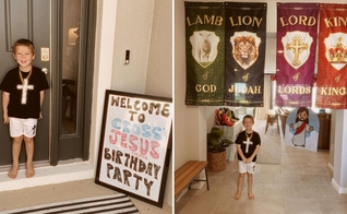 Cross em sua festa. (Foto: Reprodução/Instagram/Jaclyn Flagg)