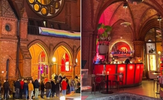 A igreja protestante Heilig-Kreuz se tornou o café/bar “Pandoras”. (Foto: Instagram/Pandoras).