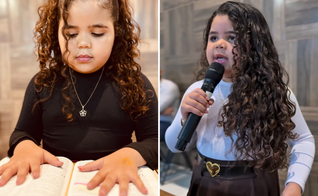 Ester Souza durante pregações da Bíblia. (Captura te tela/Instagram/oficial_estersouza_)
