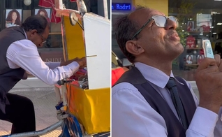 Cabral orando nas ruas. (Foto: Reprodução/Instagram/Felipe Martins)