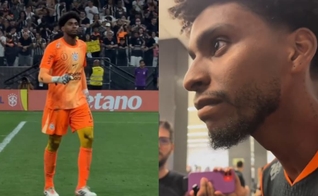 Hugo Souza na semifinal da Copa do Brasil. (Foto: Reprodução/Instagram/Corinthians/Reprodução/Instagram/Vitor Peixoto).