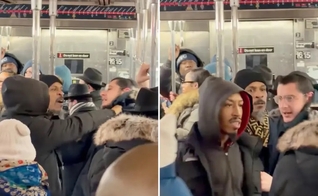 Imagens mostram judeu hassídico do movimento Chabad-Lubavitch sendo agredido no metrô de Nova York. (Captura de tela/Redes sociais)