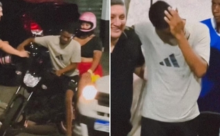 O jovem após decidir por Jesus. (Foto: Reprodução/Instagram/Joel Carvalho)