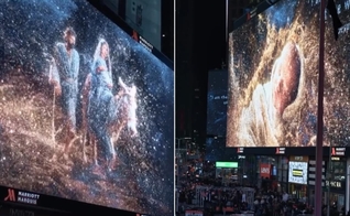 O espetáculo chamou a atenção de muitas pessoas na Times Square. (Foto: Reprodução/Instagram/Church of Jesus Christ).