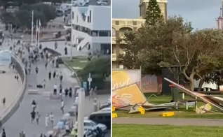 Sydney após o ataque terrorista em Bondi. (Foto ReproduçãoYouTubeABC News AustraliaYouTubeSky News)