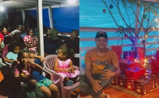 A missão Campos Brancos realizou um culto de Natal no Quilombo de Juquirizinho. (Foto: Reprodução/Instagram/Rodrigo Siza).