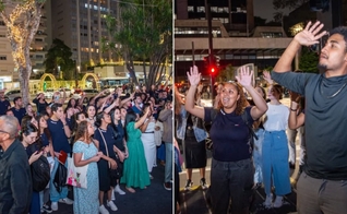 Os jovens anunciaram Jesus através de louvores e pregação. (Foto: Instagram/UMADEBSP).