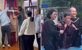 Anna foi batizada após remover os ídolos. (Foto: Reprodução/Instagram/Sophie Cheng)