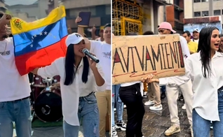 Os jovens declarando Jesus nas ruas. (Foto: Reprodução/Instagram/Risbeli Barboza)