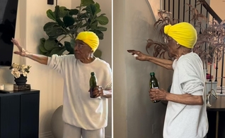 Mai orando pela casa. (Foto: Reprodução/Instagram/Danielle Ek)