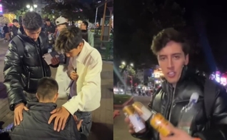 Um grupo de jovens aceitou as Bíblias e abandonou as bebidas alcoólicas. (Foto: Reprodução/Instagram/Camilo Bogdan).