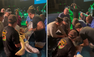 Nick é batizado nas águas. (Captura de tela/Instagram/thecarlosortiz)